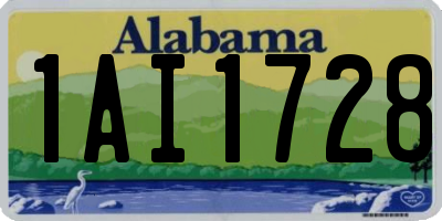 AL license plate 1AI1728