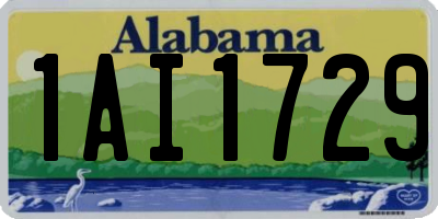 AL license plate 1AI1729