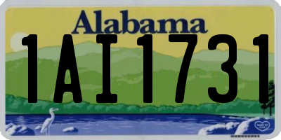 AL license plate 1AI1731