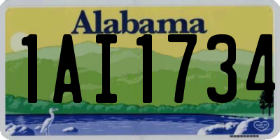 AL license plate 1AI1734