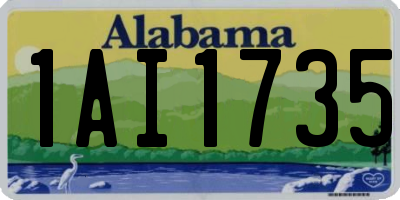 AL license plate 1AI1735