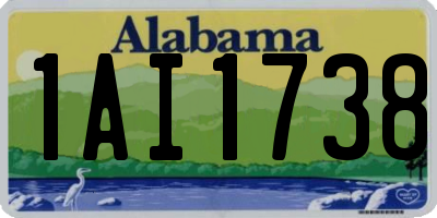 AL license plate 1AI1738