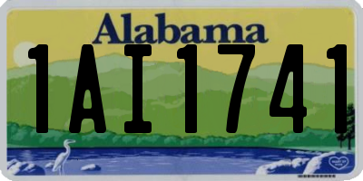 AL license plate 1AI1741