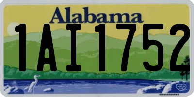 AL license plate 1AI1752