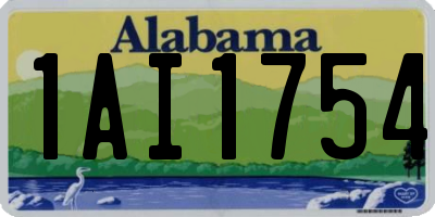 AL license plate 1AI1754