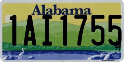 AL license plate 1AI1755