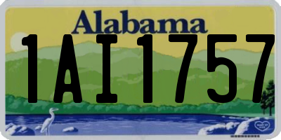 AL license plate 1AI1757