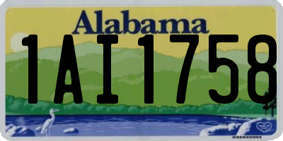 AL license plate 1AI1758