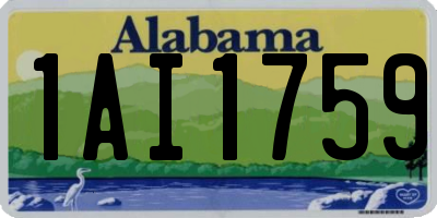 AL license plate 1AI1759