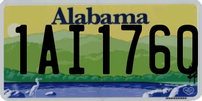 AL license plate 1AI1760
