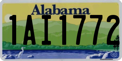 AL license plate 1AI1772