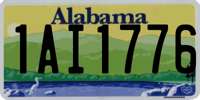 AL license plate 1AI1776
