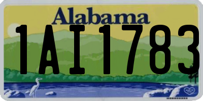 AL license plate 1AI1783