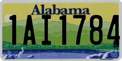 AL license plate 1AI1784