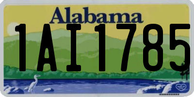 AL license plate 1AI1785