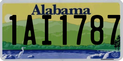 AL license plate 1AI1787