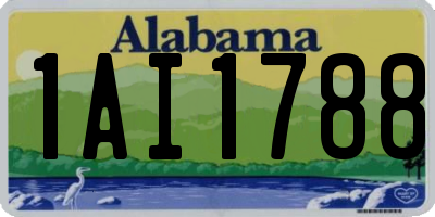 AL license plate 1AI1788