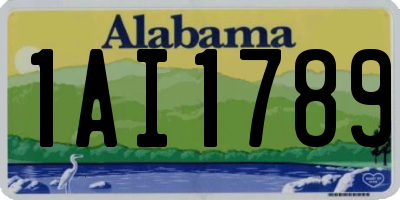 AL license plate 1AI1789