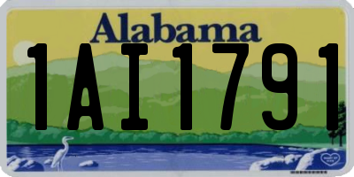 AL license plate 1AI1791