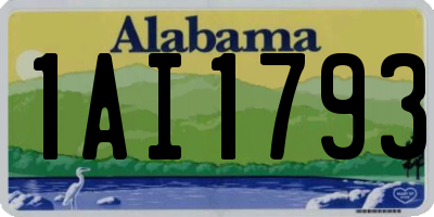 AL license plate 1AI1793