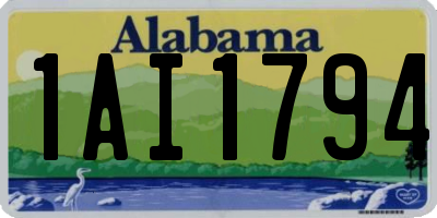 AL license plate 1AI1794