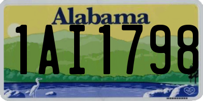 AL license plate 1AI1798