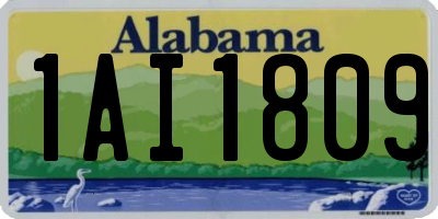 AL license plate 1AI1809