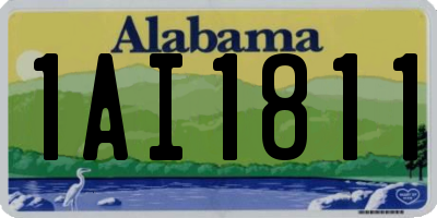 AL license plate 1AI1811