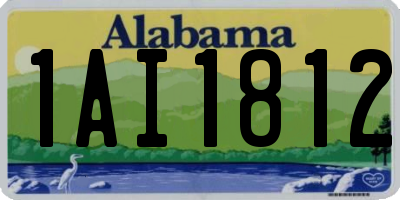 AL license plate 1AI1812