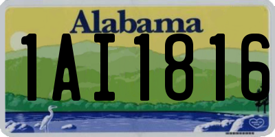 AL license plate 1AI1816