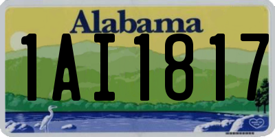 AL license plate 1AI1817