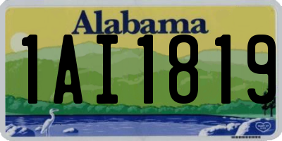 AL license plate 1AI1819