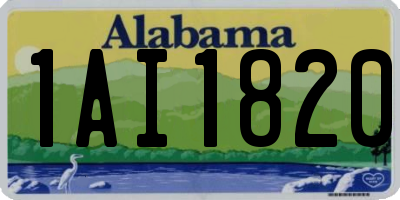 AL license plate 1AI1820