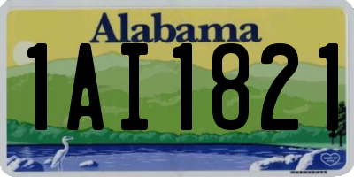 AL license plate 1AI1821