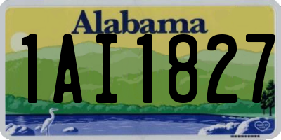 AL license plate 1AI1827