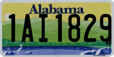 AL license plate 1AI1829