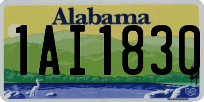 AL license plate 1AI1830