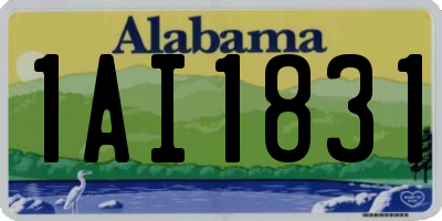 AL license plate 1AI1831