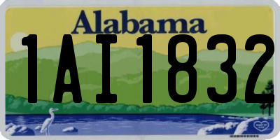 AL license plate 1AI1832