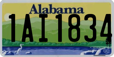 AL license plate 1AI1834