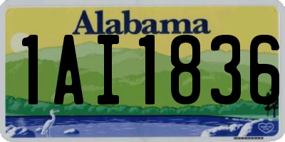 AL license plate 1AI1836