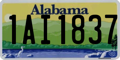 AL license plate 1AI1837