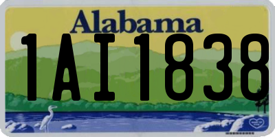 AL license plate 1AI1838