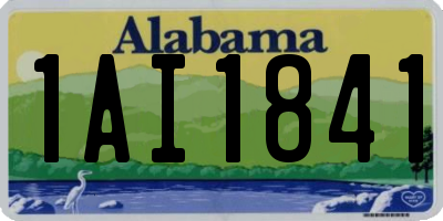AL license plate 1AI1841