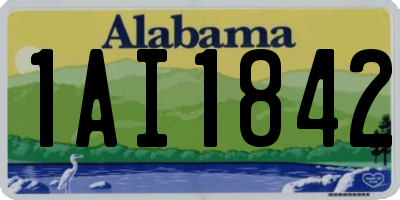 AL license plate 1AI1842