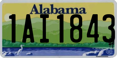 AL license plate 1AI1843