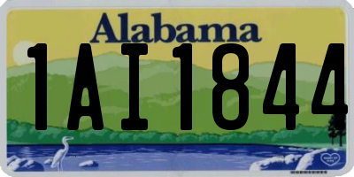AL license plate 1AI1844