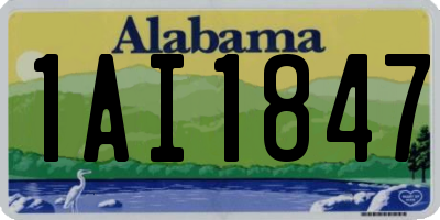 AL license plate 1AI1847