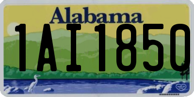 AL license plate 1AI1850