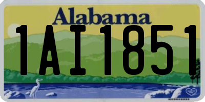AL license plate 1AI1851